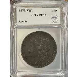 1878 7TF Morgan Dollar ICG VF35 Rev '79 IDC Verified