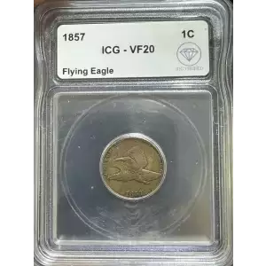 1857 Flying Eagle Cent ICG VF20 IDC Verified (2)