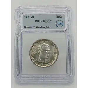 Classic Commemorative Silver--- Booker T. Washington Memorial 1946-1951-Silver- 0.5 Dollar