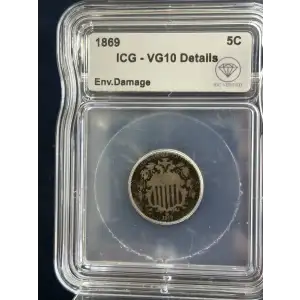 Nickel Five Cent Pieces-Shield 1866-1883