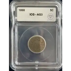 Nickel Five Cent Pieces-Shield 1866-1883