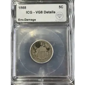 Nickel Five Cent Pieces-Shield 1866-1883