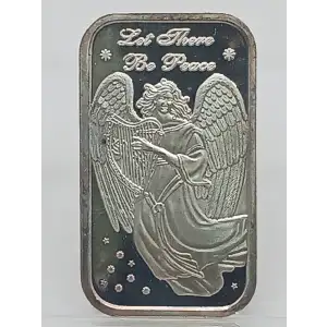 2003 Christmas Angel Let There Be Peace 1 oz Silver Bar VINTAGE (2)