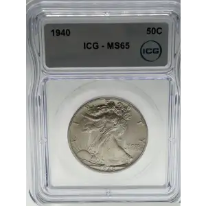 1940 Walking Liberty ICG MS65