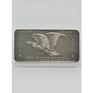 1971 One Silver Eagle 1 oz Silver Bar Vintage (2)