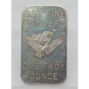 1973 Silent Pardners 1 oz Silver Bar VINTAGE TONED Hamilton Mint [DUPLICATE for #564169]