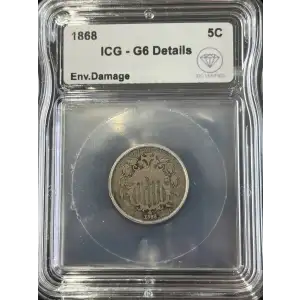 Nickel Five Cent Pieces-Shield 1866-1883