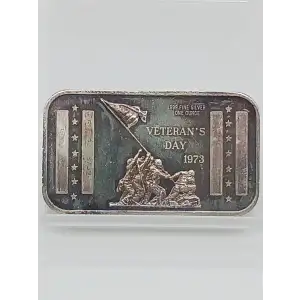 1973 Veteran's Day 1 oz Silver Bar VINTAGE