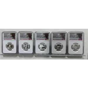2018S America the Beautiful Quarter NGC PF70 Limited Edition Set -FDI 5 Coin Set (2)