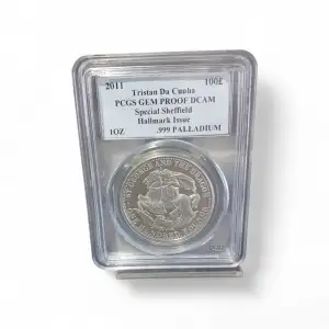 Contains 1 oz of .999 fine Palladium