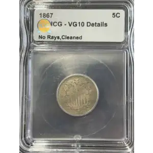 Nickel Five Cent Pieces-Shield 1866-1883 (2)