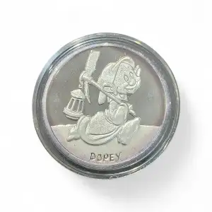 1oz Silver Disney's Snow White 50th Anniversary (Dopey, w/Box & COA) (4)
