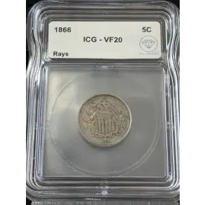 Nickel Five Cent Pieces-Shield 1866-1883 (2)