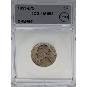 1955-D/S Jefferson Nickel ICG MS-65 OMM-005