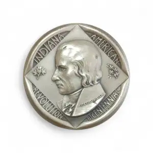 5.57ozt Silver American Revolution Bicentennial Medal- Indiana | Medallic Art Company