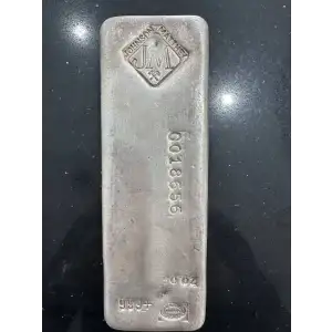 50 oz Silver Bar - Vintage Johnson Matthey Cast Finish (Canada) (2)