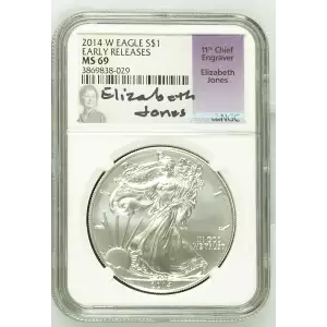 2014 W BURNISHED SILVER EAGLE EARLY RELEASES (2)