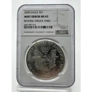 2000 American Silver Eagle NGC Mint Error MS 65 (2)