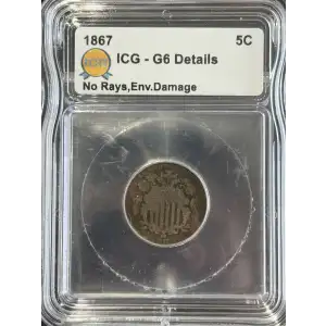 Nickel Five Cent Pieces-Shield 1866-1883