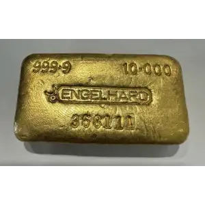 10 oz Engelhard Poured Loaf Gold Bar (Bull Logo)