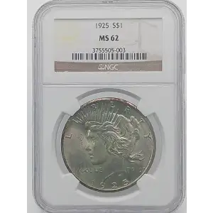 1925 Peace Dollar NGC MS62  (3)