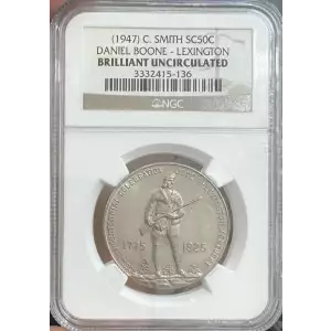 Classic Commemorative Silver--- Daniel Boone Bicentennial 1934-1938-Silver- 0.5 Dollar