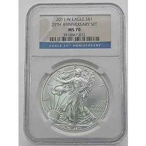 2011 W American Silver Eagle NGC MS70 25th Anniversary (2)