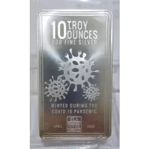 10 oz Envela Covid-19 Virus Silver Bar (April 2020) [DUPLICATE for #548100] (2)