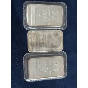National refiners Assayers (Maple Leaf Design) 1 oz Silver Vintage Bar