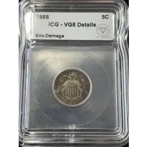 Nickel Five Cent Pieces-Shield 1866-1883 (2)