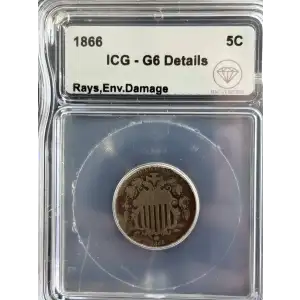 Nickel Five Cent Pieces-Shield 1866-1883 (2)