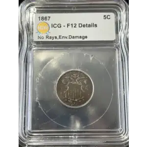Nickel Five Cent Pieces-Shield 1866-1883 (2)