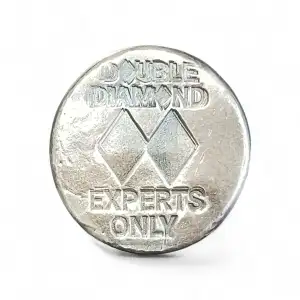1oz Silver Button Bullion “Experts Only” | Double Diamond