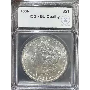 1886 Morgan Dollar ICG BU Quality IDC Verified