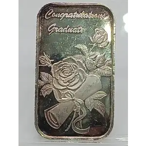 1996 Congratulations Graduate 1 oz Silver Bar VINTAGE (2)