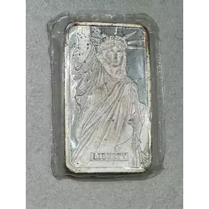 5 oz Silver Engelhard Bar Statue of Liberty MTB (MTB Reverse)