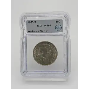 Classic Commemorative Silver---Carver/Washington Commemorative 1951-1954-Silver- 0.5 Dollar (2)
