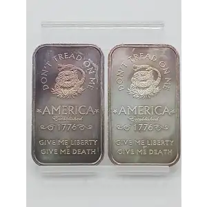 1776 - Don't Tread On Me / Give Me Liberty 1 oz Silver Bar (7)
