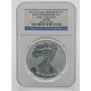 2011 P American Silver Eagle NGC PF70 ER 25th Anniversary