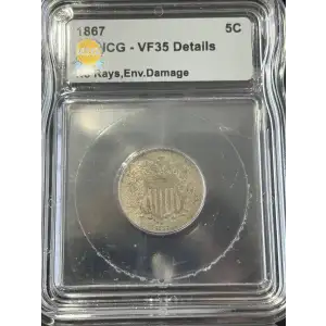 Nickel Five Cent Pieces-Shield 1866-1883