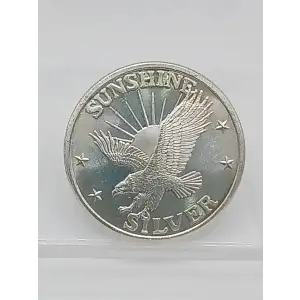 No Date Sunshine Mining 1 oz Silver Round RARE VINTAGE (2)