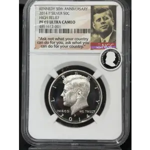 2014 P HIGH RELIEF KENNEDY 50th ANNIVERSARY ULTRA CAMEO (3)