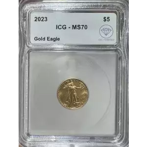 2023 $5 American Gold Eagle ICG MS70 IDC Verified